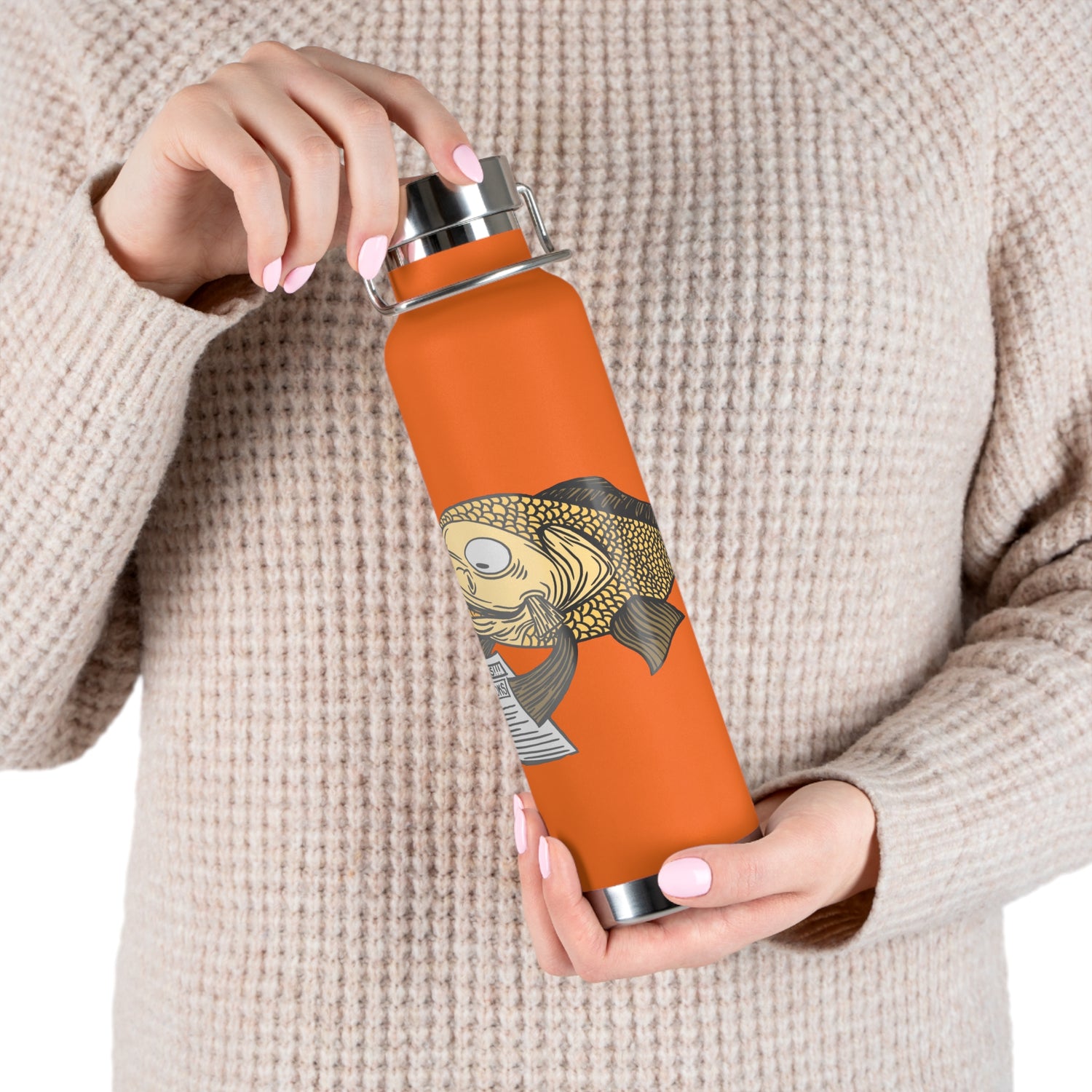 Josh Korell Design - Carpe Diem, Copper Vacuum Insulated Bottle, 22oz