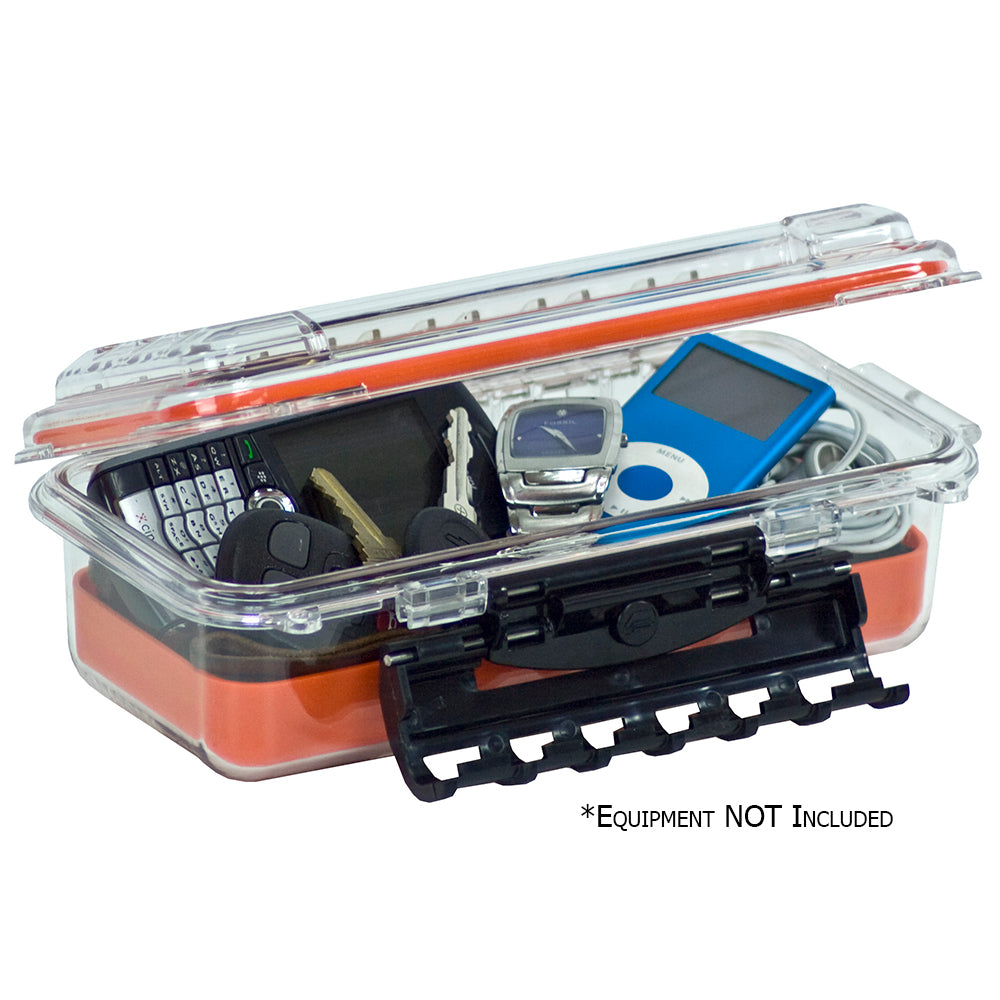 Waterproof Polycarbonate Storage Box - 3500 Size - Orange/Clear