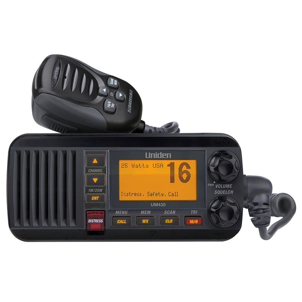 UM435 Fixed Mount VHF Radio - Black