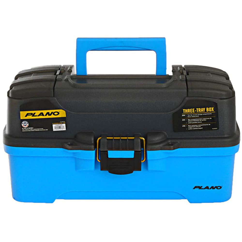 3-Tray Tackle Box w/Dual Top Access - Smoke & Bright Blue