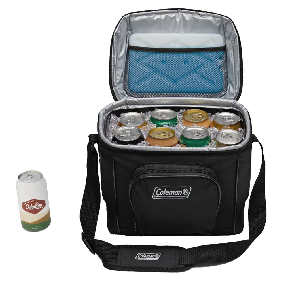 16-Can Soft-Sided Portable Cooler-Black