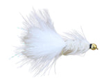 Bead Head White Wooly Bugger Fly Tying Material Kit, size 10