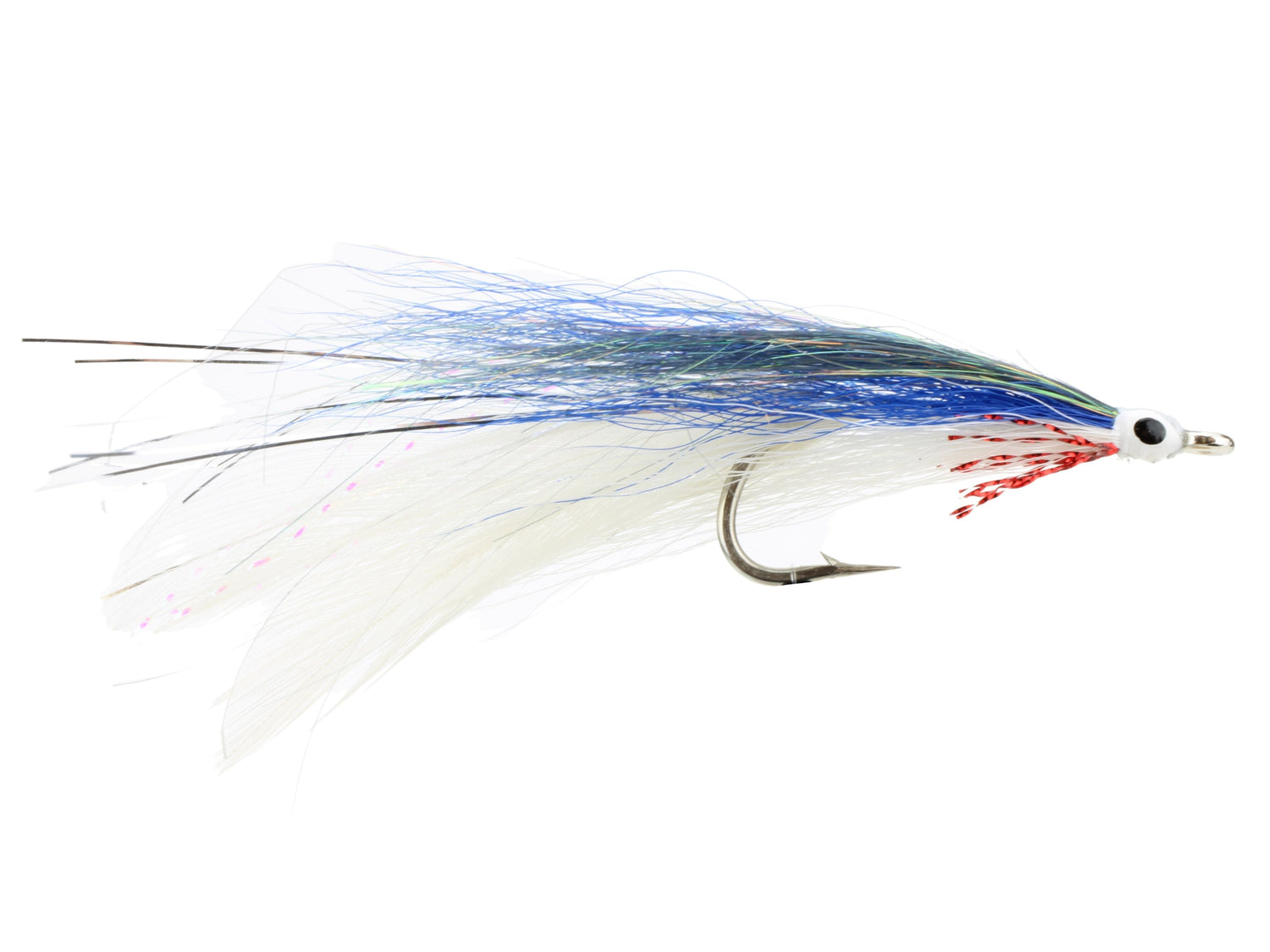 Blue and White Deceiver Fly Tying Material Kit, size 2/0