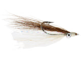 Clouser Minnow, Size 8 | Brown and White | Qty. 6