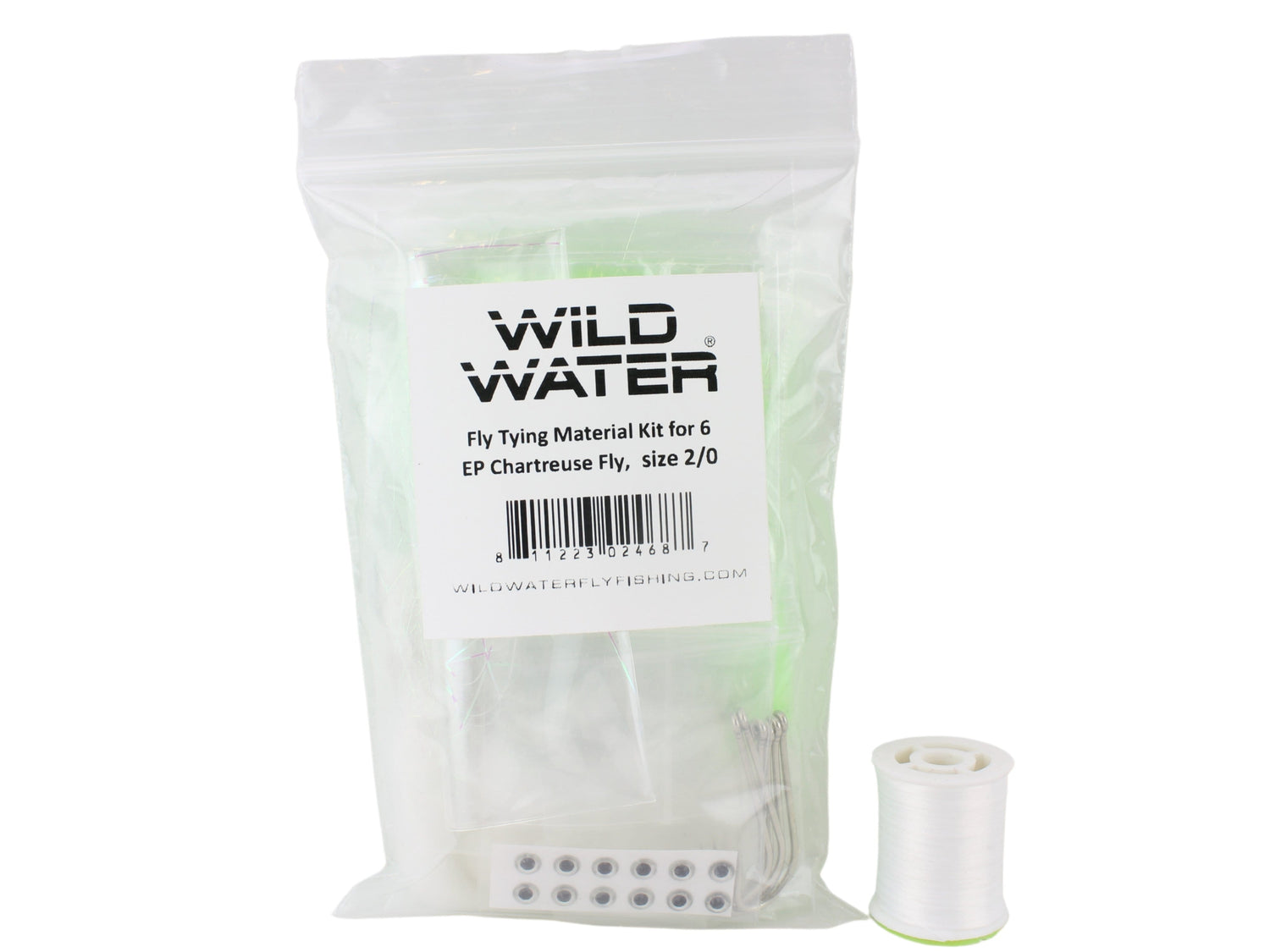 Chartreuse EP Fly Fly Tying Material Kit, size 2/0