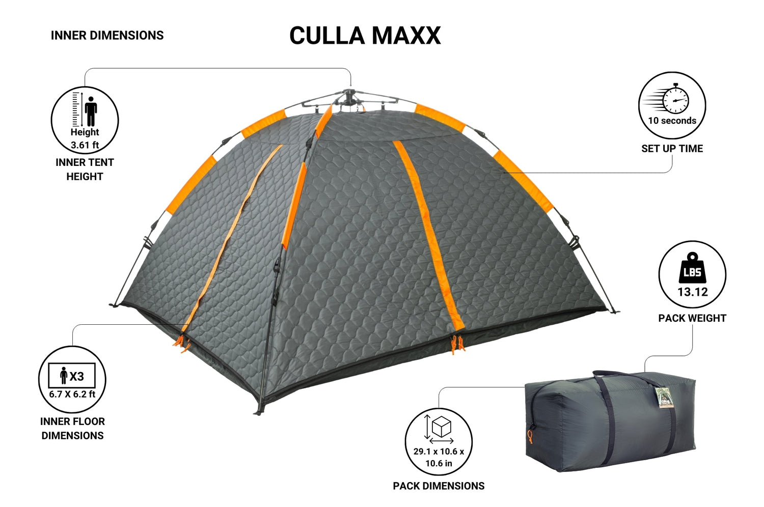 CULLA MAXX | 3 PERSON INSULATED INNER TENT